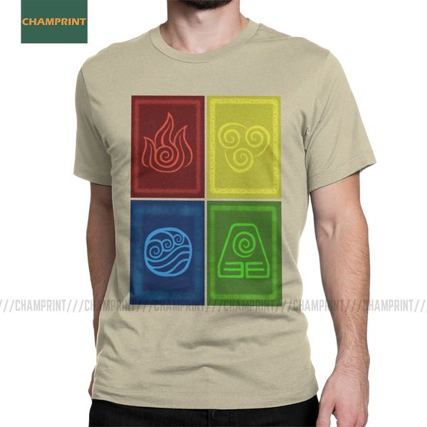 аватар the last airbender the four elements t-shirt men legend of korra аанг аппа зуко айро аниме atla с коротким рукавом футболки